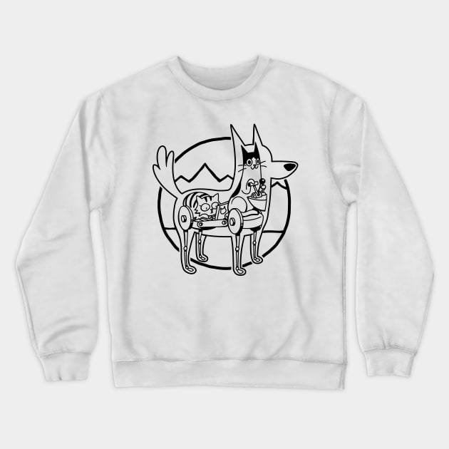 Canine Configuration Light Crewneck Sweatshirt by spacecoyote